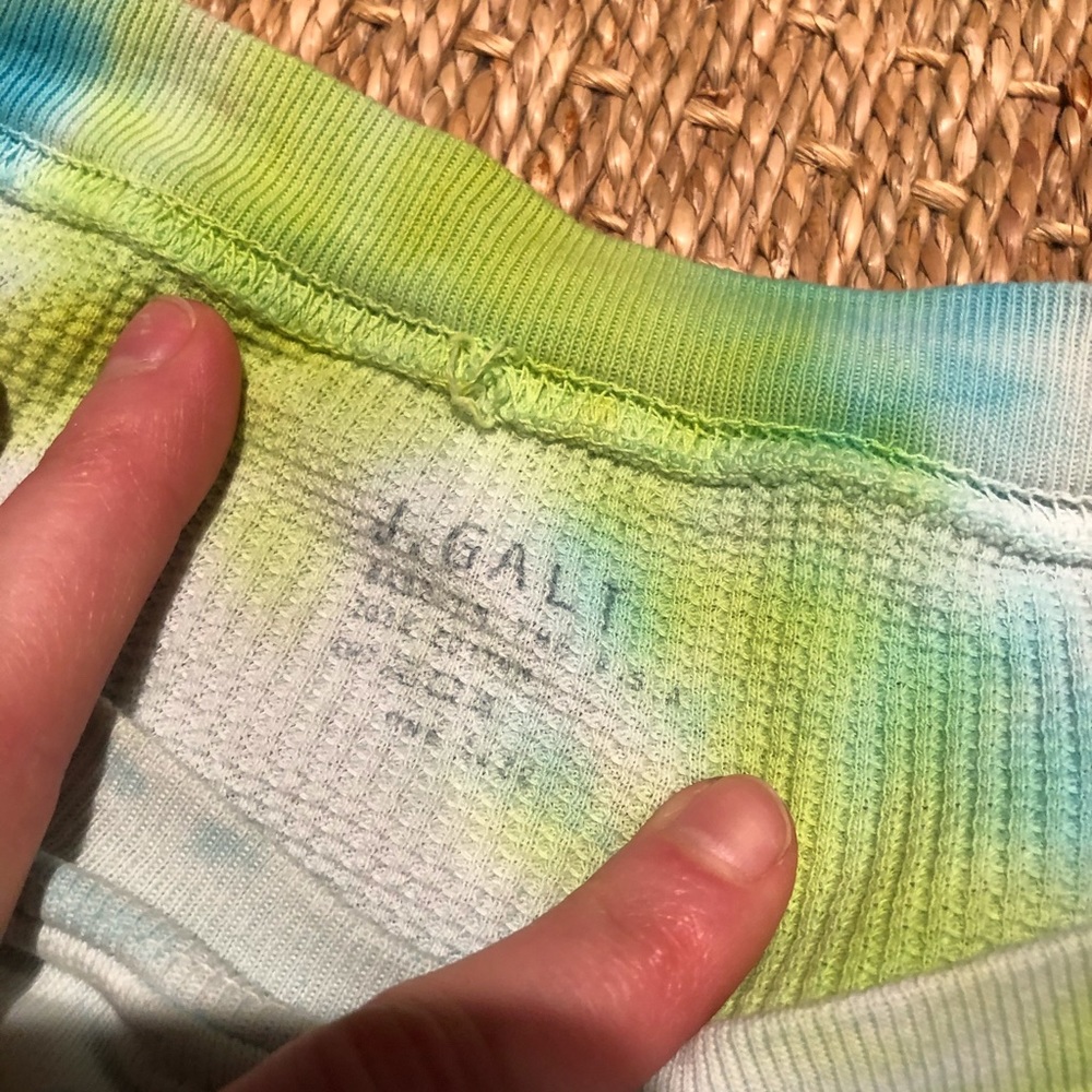 Brandy tie dye waffle top